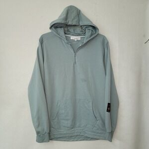 Truth Substance Common Sense XL Quarter‎ Zip Hoodie Sage Green Textured Pocket